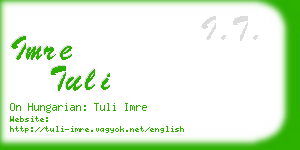 imre tuli business card